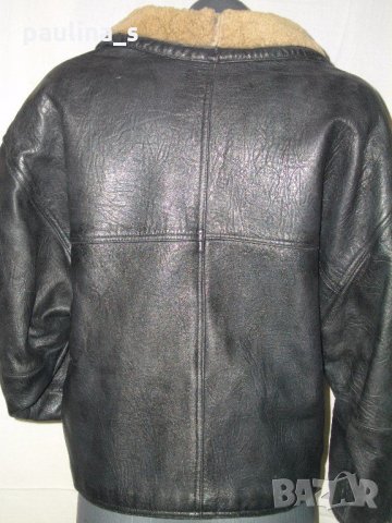 Естествена кожа / Дамско кожено яке с астраганена яка ”Da Vinci” leathers - 2XL/3XL  , снимка 7 - Якета - 15391194