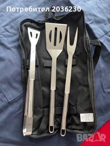Прибори за барбекю + престилка