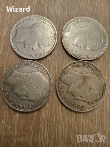 лот 10 франка 1930 32 34 Франция сребро, снимка 4 - Нумизматика и бонистика - 52030311