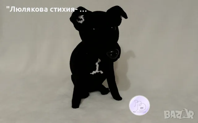 Декоративно черно кученце, снимка 10 - Ръчно изработени сувенири - 49470098