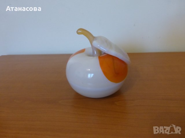 Рядка стъклена Ябълка Мурано 1970 г 1, снимка 3 - Декорация за дома - 43563635