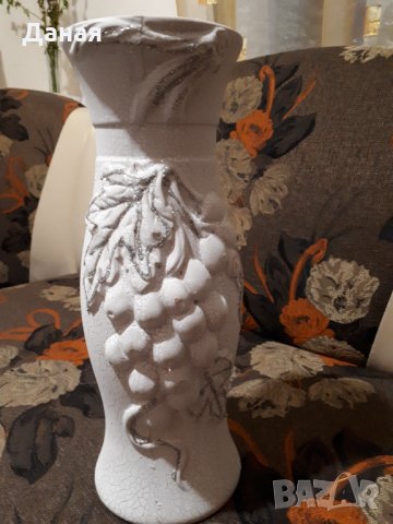 Керамични вази и бутилка декупаж - 10 лв , снимка 4 - Декорация за дома - 33114676