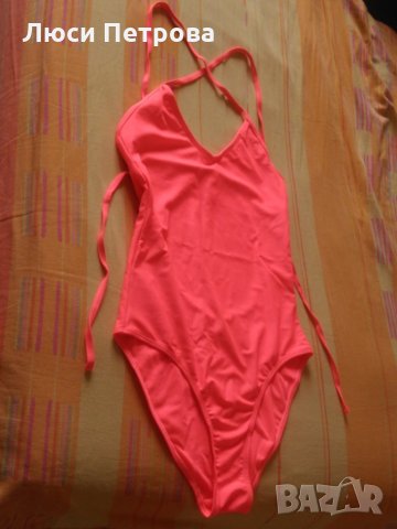 Много свеж бонбонено розов цял бански, снимка 7 - Бански костюми - 27958351