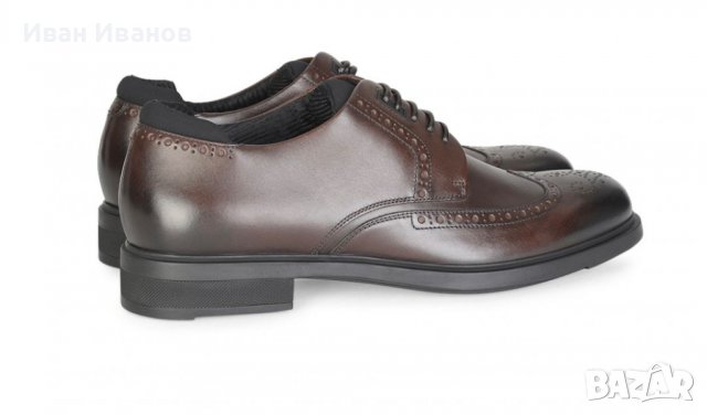  кожени луксозни бизнес обувки BOSS Hugo Derby  номер 42,5-43, снимка 2 - Официални обувки - 37146636