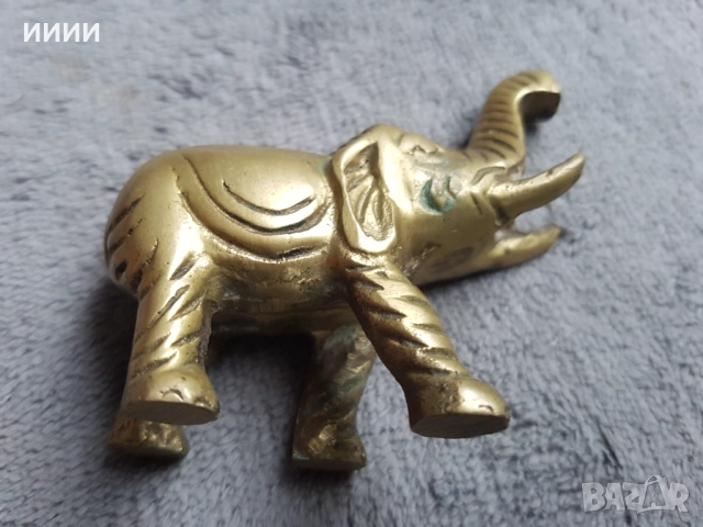 Бронзова пластика статуетка слон, снимка 3 - Антикварни и старинни предмети - 52288780