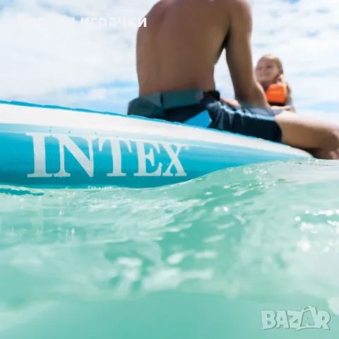 Надуваем Падълборд Youth SUP борд с гребло INTEX Aqua Quest 240, 244 х 76 х 13 см, снимка 14 - Водни спортове - 49981866