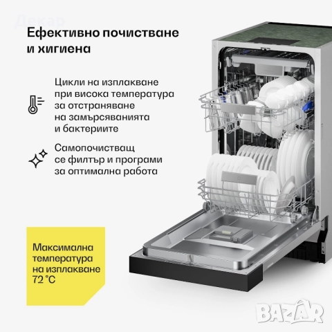 Полувградена съдомиялна машина Klarstein Velaire 45 см с 9 програми, снимка 6 - Съдомиялни - 52354313