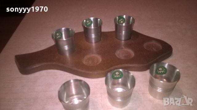 ШОТОВЕ-ДЪСКА С ЧАШКИ ЗА ПИТИЕТА-ВНОС ШВЕИЦАРИЯ, снимка 3 - Колекции - 27626709