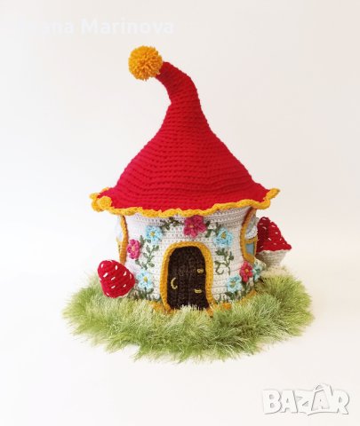 Плетена къщичка, къщичка за кукли, къщичка ръчна изработка, снимка 1 - Плюшени играчки - 43898185