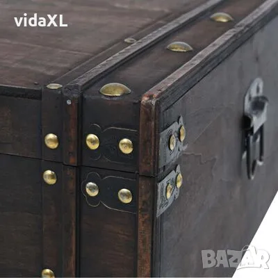 vidaXL Маса за кафе, шперплат, винтидж, 120x55x35 cм(SKU:245802), снимка 4 - Маси - 48758476