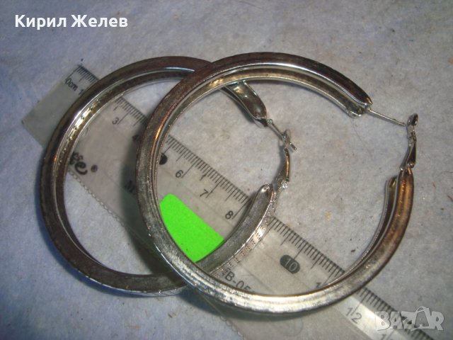 ЧИФТ СРЕБРИСТИ КЛАСИЧЕСКИ СТИЛ Тип ХАЛКИ ФЕШЪН АРТ ОБЕЦИ от НЕРЪЖДАЕМА СТОМАНА 31993, снимка 6 - Обеци - 38163297
