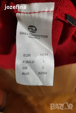 Червен мъжки пуловер, снимка 6 - Пуловери - 49946220