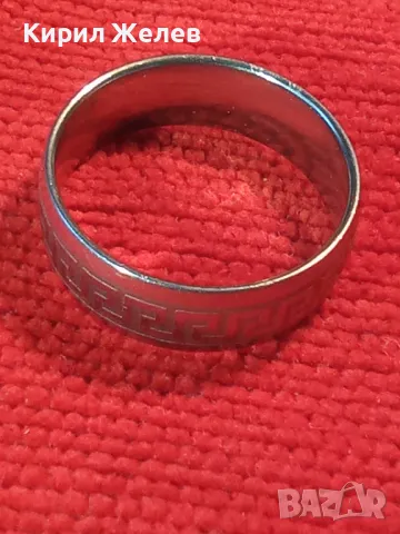 СТИЛЕН БУТИКОВ АРТ ПРЪСТЕН Тип ХАЛКА от БЛАГОРОДНА СТОМАНА с ВЕРСАЧЕ ОРНАМЕНТИКА 47466, снимка 8 - Пръстени - 47123179