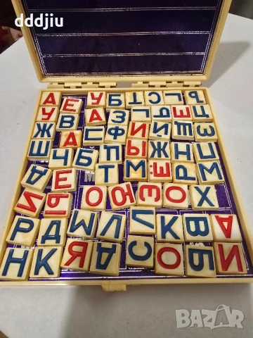 Стара детса игра Магнитная азбука.  , снимка 3 - Антикварни и старинни предмети - 50792202