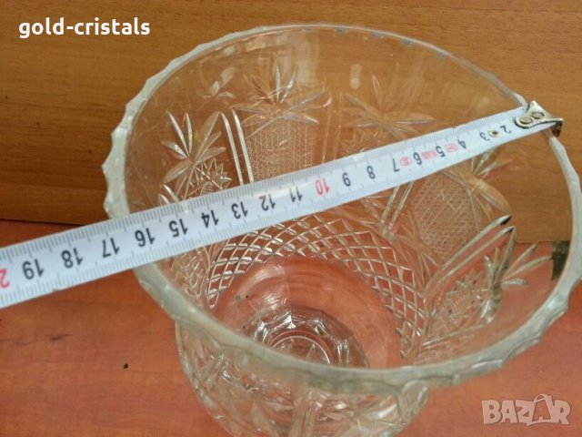 кристална купа ваза фруктиера, снимка 5 - Антикварни и старинни предмети - 27012231