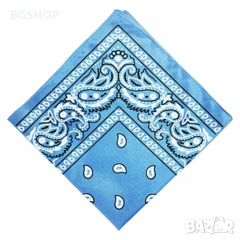 Бандана - Хип Хоп шал - Светло син , снимка 2 - Шалове - 28420383