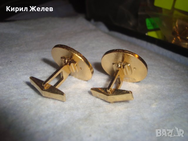 СТАРИ ПОЗЛАТЕНИ ВИНТИДЖ БУТОНЕЛИ СТИЛНО ОРНАМЕНТИРАНИ МАНШЕТНИ КОПЧЕТА 4643, снимка 2 - Антикварни и старинни предмети - 37597183