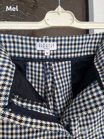 Claudie Pierlot къси панталони, синьо/бяло, р-р L, снимка 2 - Къси панталони и бермуди - 43506168