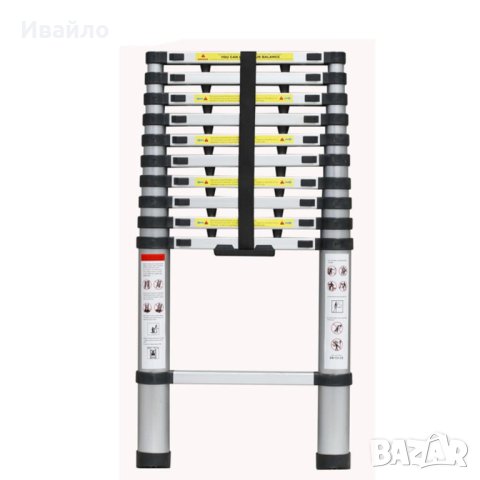 Стълба телескопична, 3.2 м ; 150 кг ;Al; EN 131-6, снимка 1