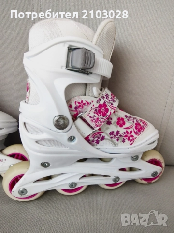 Детски Регулируеми ролери Roces Compy White (30-33) - Бял, снимка 17 - Детски велосипеди, триколки и коли - 52126182