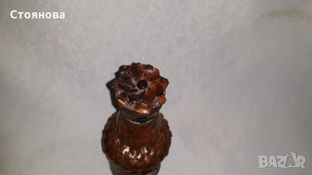 старо шише от соца с красива ръчна украса от естествени материали, за интериор и употреба...здраво, , снимка 3 - Други - 28038577