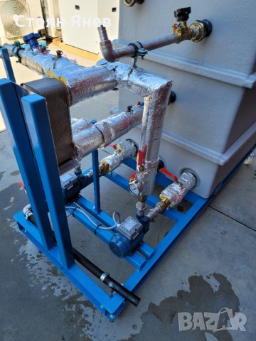 Съд за чилър 1100 литра с помпи и топлообменник, снимка 2 - Други машини и части - 33604005