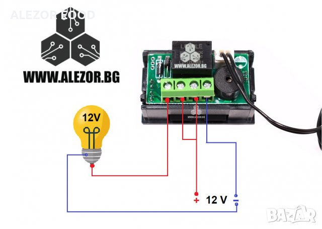 Терморегулатор 1209WV, 12 VDC, изход реле 250 VAC 5A NO, -50 до +110° C,NTC10K - 50см 20200156, снимка 3 - Друга електроника - 31557460