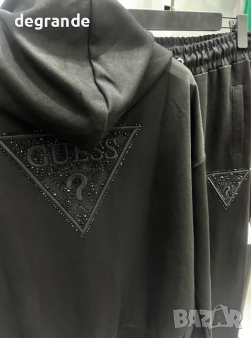 НАМАЛЕН Черен дамски екип Guess  100% памук , снимка 2 - Спортни екипи - 51312654
