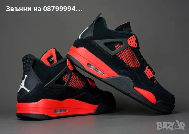 Air Jordan 4, Jordan 4 Red Thunder, маратонки NIKE НАИК Джордан, снимка 5 - Маратонки - 50526227