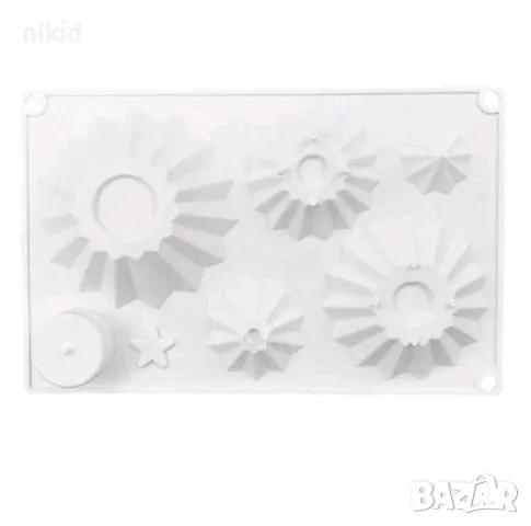 3D Основи основа части елха пънче пънчета различни размери силиконов молд форма шоколад гипс финдан , снимка 6 - Форми - 48167940