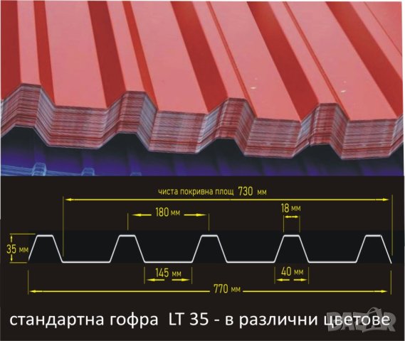 LT -ЛАМАРИНА с ПВЦ покритие.. ПРОИЗВЕЖДАМ гофрирана ЛТ ламарина, снимка 7 - Строителни материали - 43307752