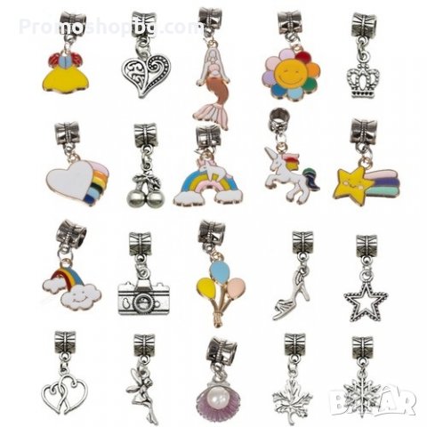 Детски Комплект за изработка на гривни 60 части / бижута тип Пандора, снимка 3 - Други - 39937348