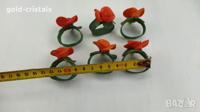  пръстени халки за салфетки, снимка 3 - Антикварни и старинни предмети - 33041960
