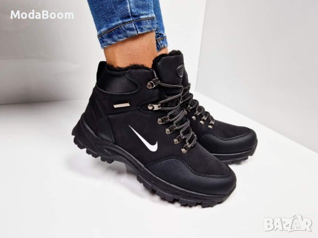 💥✔️NIKE стилни черни дамски зимни боти Найк✔️💥