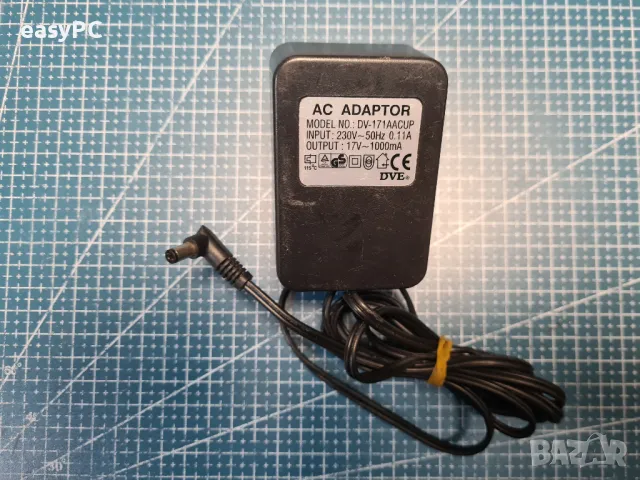 Оригинален захранващ адаптер DVE 17V 1000mA DV-171AACUP