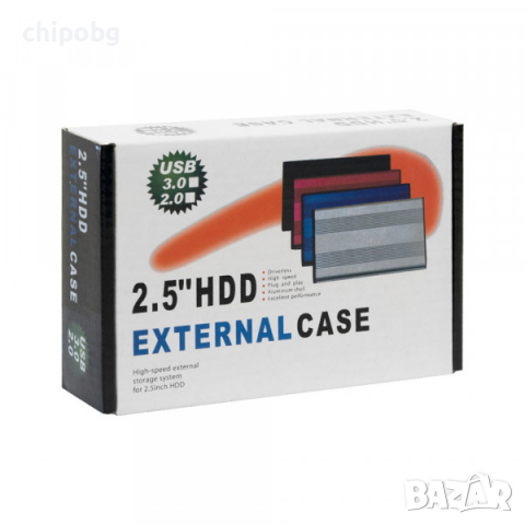 Алуминиева кутия за хард диск 2.5", SATA, снимка 2 - Външни хард дискове - 36550460