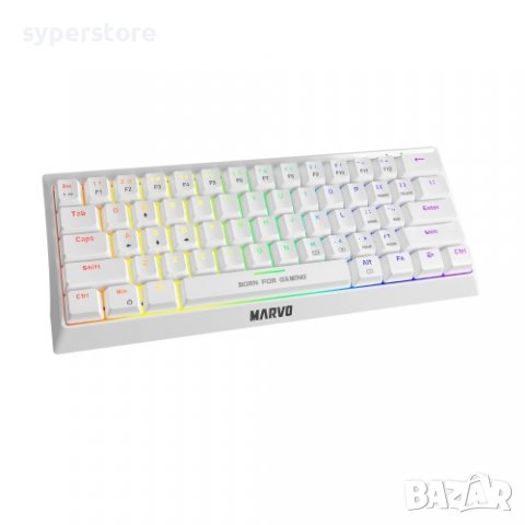 Клавиатура Геймърска USB Marvo KG962WH Бяла Механична с RGB подсветка , снимка 6 - Клавиатури и мишки - 36781424