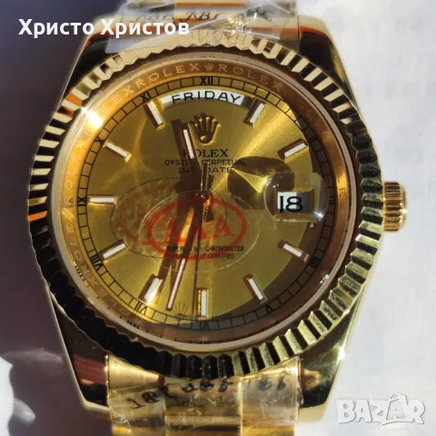Мъжки луксозен часовник Rolex Day-Date 228238 Yellow Gold Champagne Roman

, снимка 2 - Мъжки - 47629126