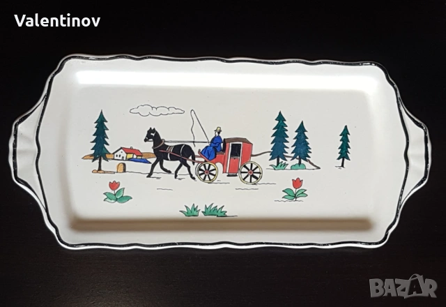 Старинно керамично плато- LONGWY- Франция 