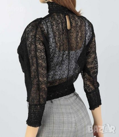 Дантелена Блуза, снимка 2 - Блузи с дълъг ръкав и пуловери - 33117632
