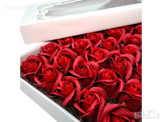 Сапунени рози Love 50 броя в различни цветове, снимка 1 - Декорация за дома - 43611622