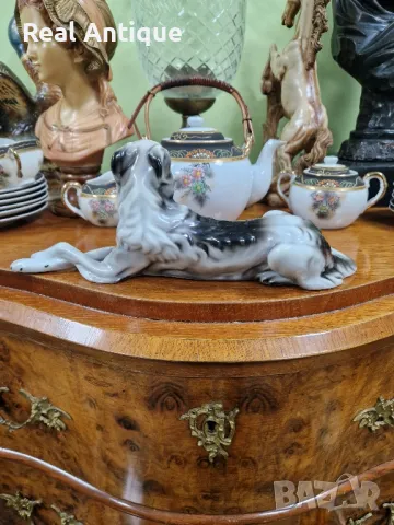 Уникална рядка антикварна колекционерска порцеланова полска фигура статуетка , снимка 6 - Статуетки - 49485942