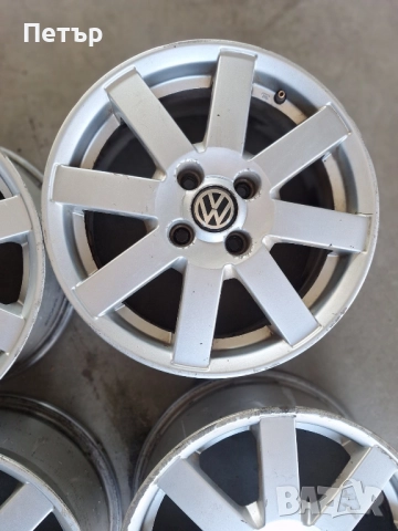 ОРИГИНАЛНИ АЛУМИНИЕВИ ДЖАНТИ ЗА ФОЛСВАГЕН -4Х100Х57-15 цола, снимка 4 - Гуми и джанти - 52064508