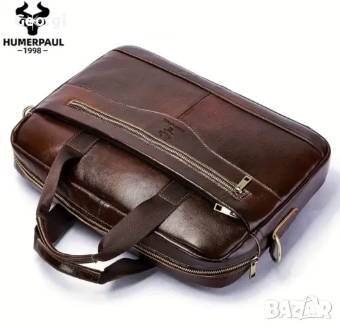 Елегантно/Ежедневна, Делова Бизнес чанта {куфарче за лаптоп 15”} Естествена кожа!, снимка 18 - Чанти - 49281298