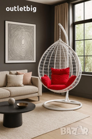 Люлка градинска висяща люлка тип гнездо,яйце–Промоция, снимка 6 - Градински мебели, декорация  - 52235039
