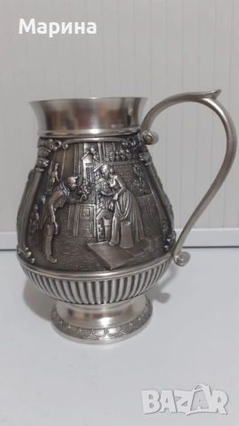 Комплект за вино и ракия от калай Antik*Vintage #92, снимка 2 - Антикварни и старинни предмети - 52405033