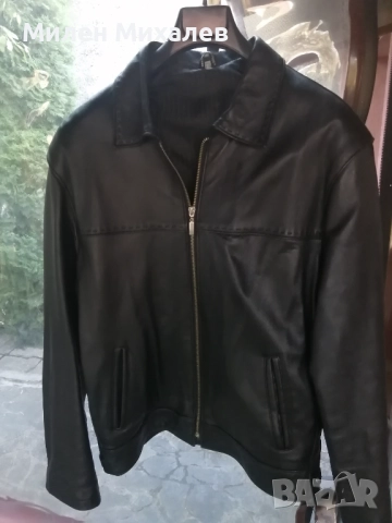 Продавам мъжко кожено яке от естествена кожа. Телешки бокс. , снимка 2 - Якета - 51952352