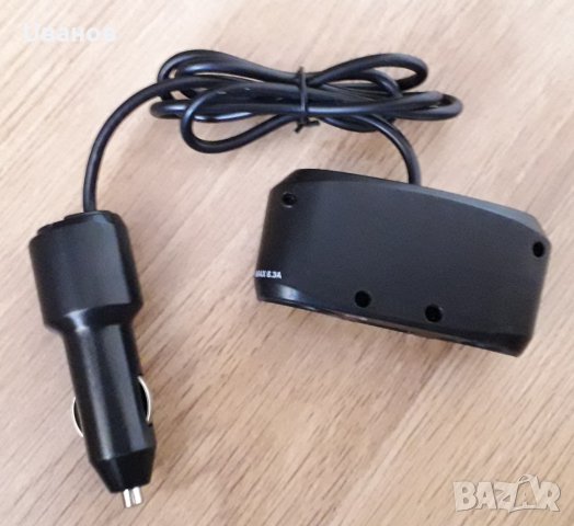 Захранващ адаптер/ разклонител за кола + USB изход 5V/1A, снимка 1 - Аксесоари и консумативи - 32276136