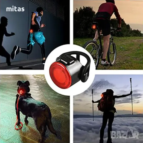 Комплект LED светлини за велосипед, Водоустойчиви, Кръгли, USB, ZH-068, снимка 6 - Аксесоари за велосипеди - 49795819