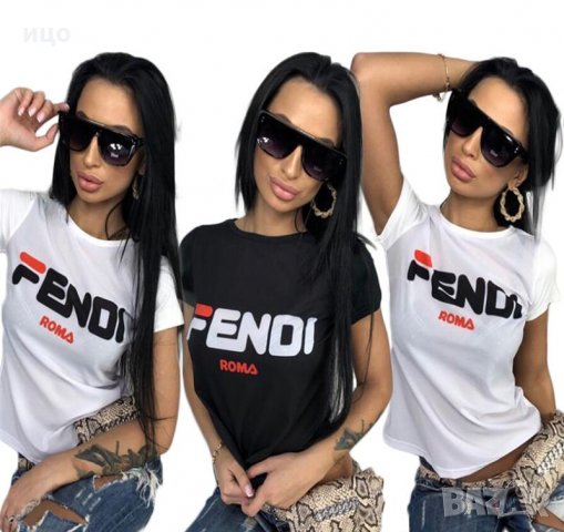 Дамска тениска FENDI принт. Всички размери
